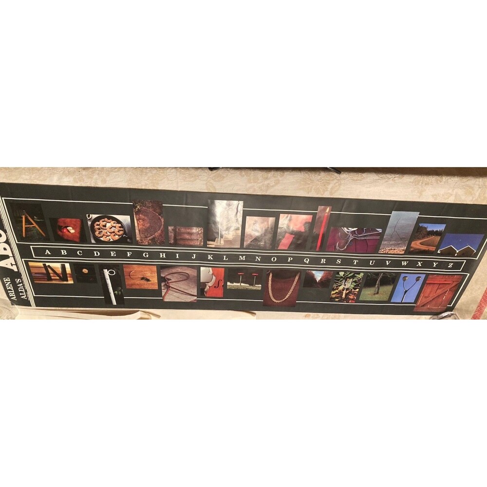 Vintage 1981 Arlene Alda ABC “A Way of Seeing” Poster Alphabet Art Printed Italy